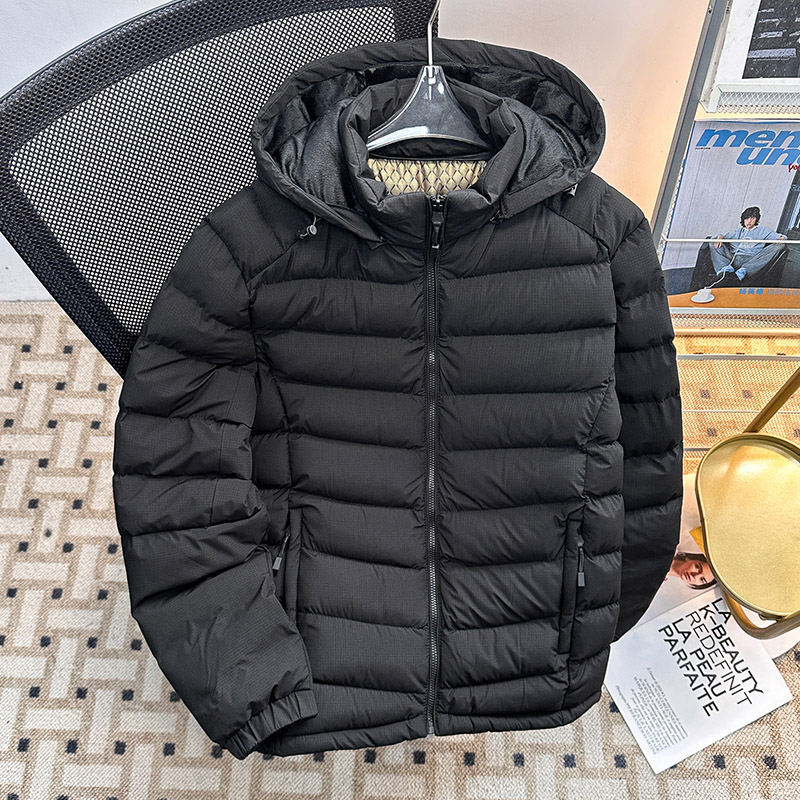 轻盈舒适排骨连帽羽绒棉服男士2025年冬季情侣加厚棉袄保暖面包服
