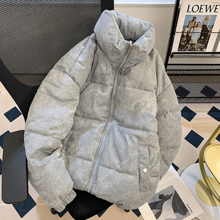 面包服外套 休闲保暖防寒棉袄加厚时尚 纯色立领羽绒棉衣男女款 冬季
