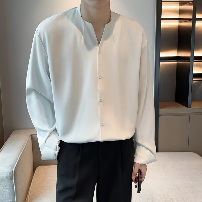 高级长袖免烫冰丝衬衫