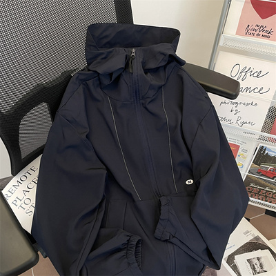 2025春夏季连帽户外防晒冲锋衣情侣款轻薄透气山系防晒服运动外套