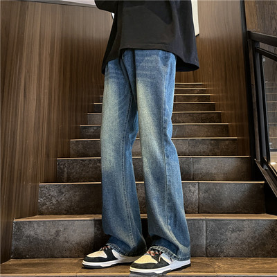 复古扎染牛仔裤男士ins潮