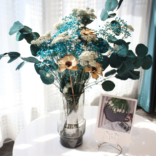 高端永生花搭配大束进口干花家居样板间酒店软装 陈设不凋谢礼物