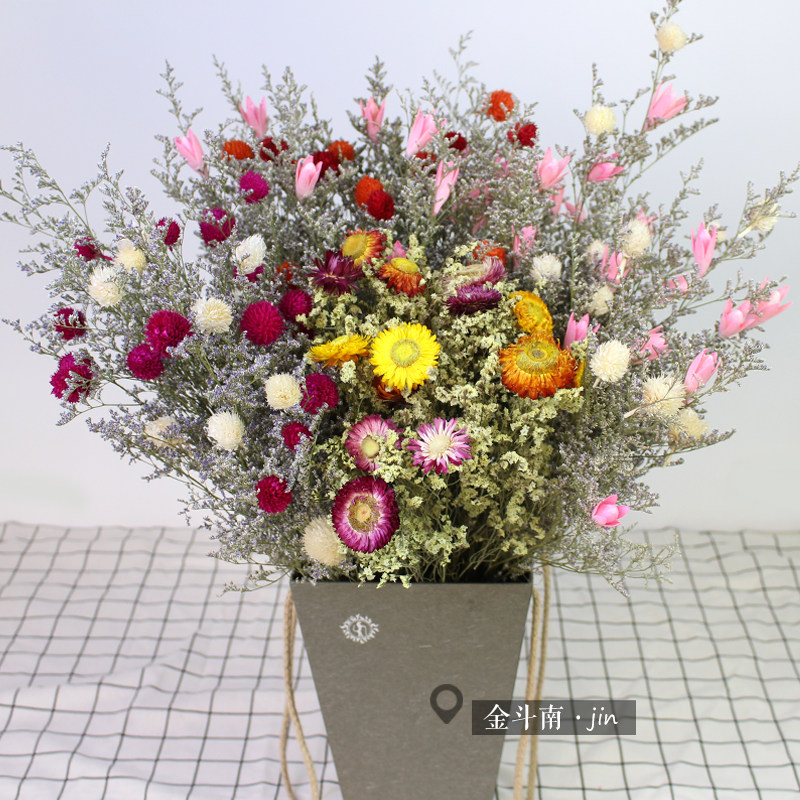 情人草粘花云南斗南干花真花风干家居店面办公桌插花装饰摆设新品