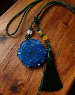 洛阳牡丹花汽车挂件古装腰配手机包挂件树脂仿玉洛阳礼物文创特产