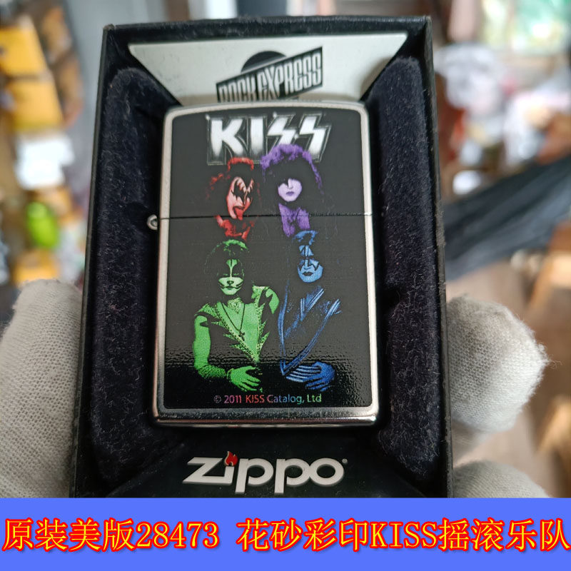 全新原装正品Zippo芝宝13年美版28473花砂彩印KISS摇滚乐队打火机