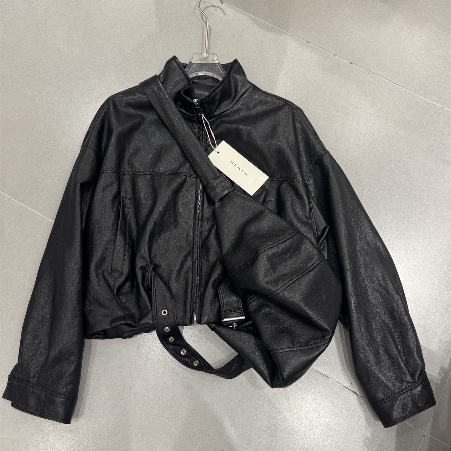 高级感炸街小个子机车复古皮衣PU