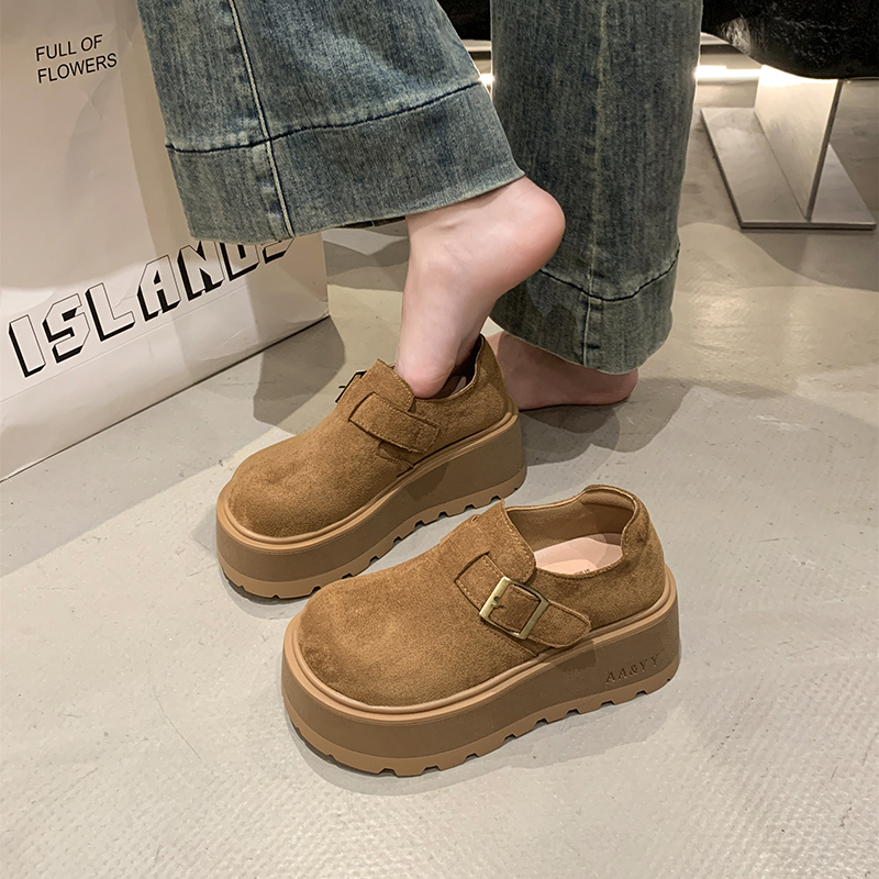 厚底勃肯鞋女2025新款秋季单鞋女