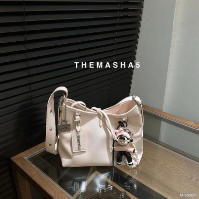 M&SHA THE MASHA5高级感小众牛皮单肩托特包百搭软皮大容量斜挎包
