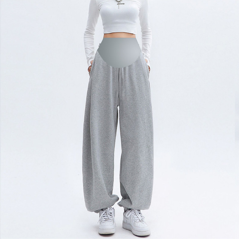 孕妇裤春秋款灰色托腹运动裤高腰休闲哈伦阔腿裤宽松直筒束脚卫裤,孕妇装/孕产妇用品/营养,孕妇休闲裤,淘宝优惠券,粉丝福利购,淘宝优惠卷