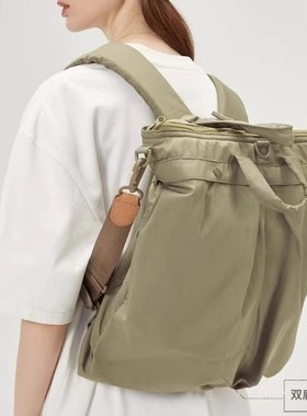 NOTHOMME 三用头盔包 复古双肩包斜挎包通勤百搭托特包