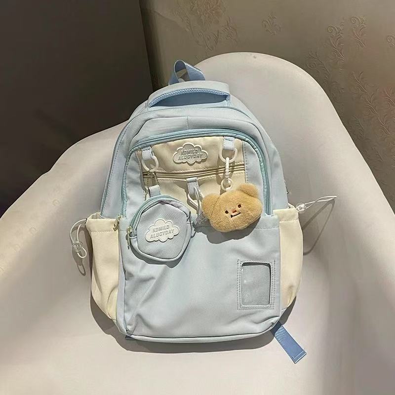 书包初高中女生小学生双肩背包大容量多隔层课本收纳袋防水轻便
