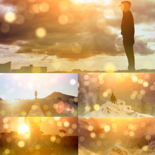 曾经的你配乐歌曲背景 抒情粒子青春怀旧时光晚会led背景视频素材