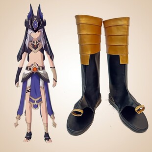 动漫鞋靴cosplay鞋子原神大风纪官赛诺cos鞋定制增高万用来图定做
