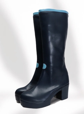 cosplay鞋虚拟歌姬Kaito cos鞋定做大码高跟增高动漫鞋表演鞋定制