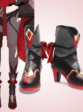 cosplay鞋子崩坏3大月下誓约予爱之心cos鞋定制 高跟增高大码定做