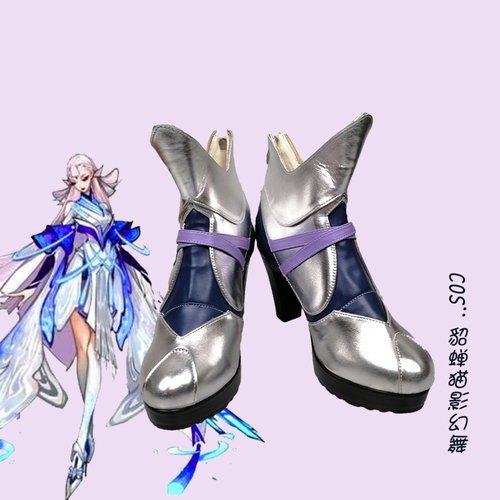 动漫鞋 cosplay鞋 王者荣耀貂蝉猫影幻舞cos鞋定制二次元来图定做 - 封面