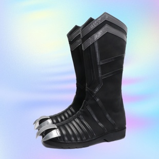 漫展cosplay鞋美国队长3 内战黑豹cos鞋定制大码增高高跟来图定做