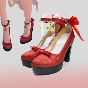 cosplay鞋绝区零叶瞬光常服暖拾霞光cos鞋定制高跟增高大码动漫鞋
