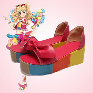 cosplay鞋偶像活动夏树未来cos鞋定制增高高跟大码动漫鞋来图定做