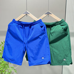 男士 冰丝休闲五分裤 韩版 宽松外穿短裤 2026夏季 青年速干沙滩裤 新款