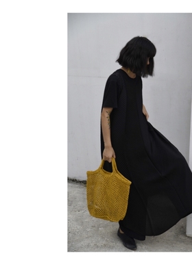 【目前这批长度比图片短】marginal man 压褶 褶皱连衣裙