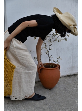 【现货】marginal man 压褶 褶皱高领短袖T