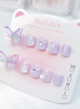 3-12岁儿童卡通穿戴甲小朋友可爱公主美甲卡皮巴拉库洛米小马宝莉