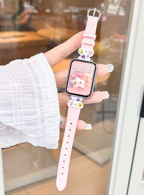 适用适用华为FIT3表带fit4表带fit4profit2真皮夏天腕带