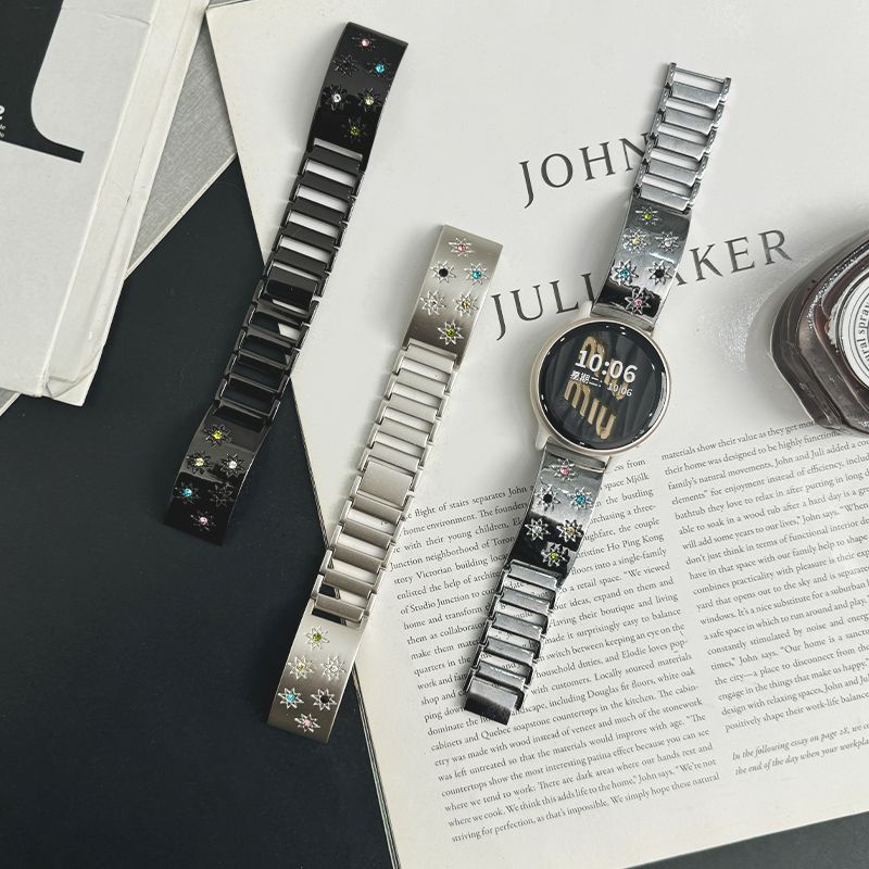 适用适用高驰corospace2表带新款APEX2手镯彩钻金属APEX时尚42mm