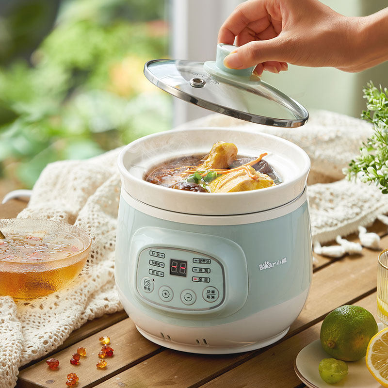 小熊陶瓷燕窝电炖锅预约煮粥