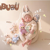 满月照婴儿拍照道具拉布布主题套装 周岁照宝宝百天照儿童摄影服装