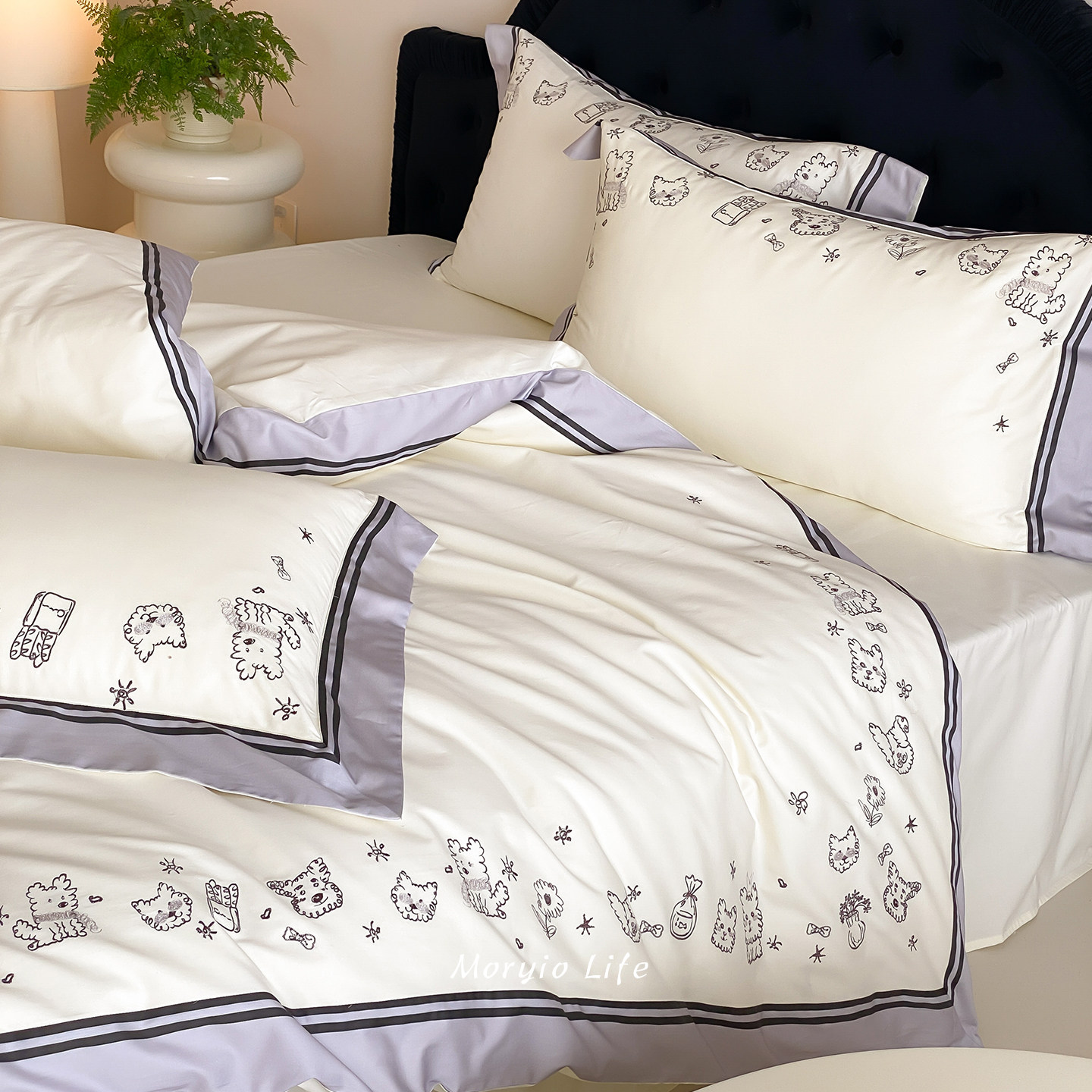 木悠卡通高支100s全棉长绒棉磨毛四件套秋冬加厚保暖纯棉被套床单,床上用品,床品套件/四件套/多件套,淘宝优惠券,粉丝福利购,淘宝优惠卷