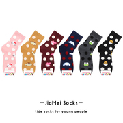 HELLO KITTY Hello Kitty socks female Sanrio Melody cartoon dot plus velvet thick autumn and winter socks