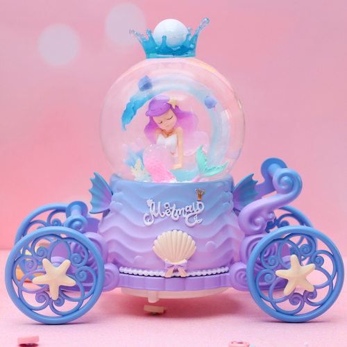 大号水晶球发光下雪少女心梦幻