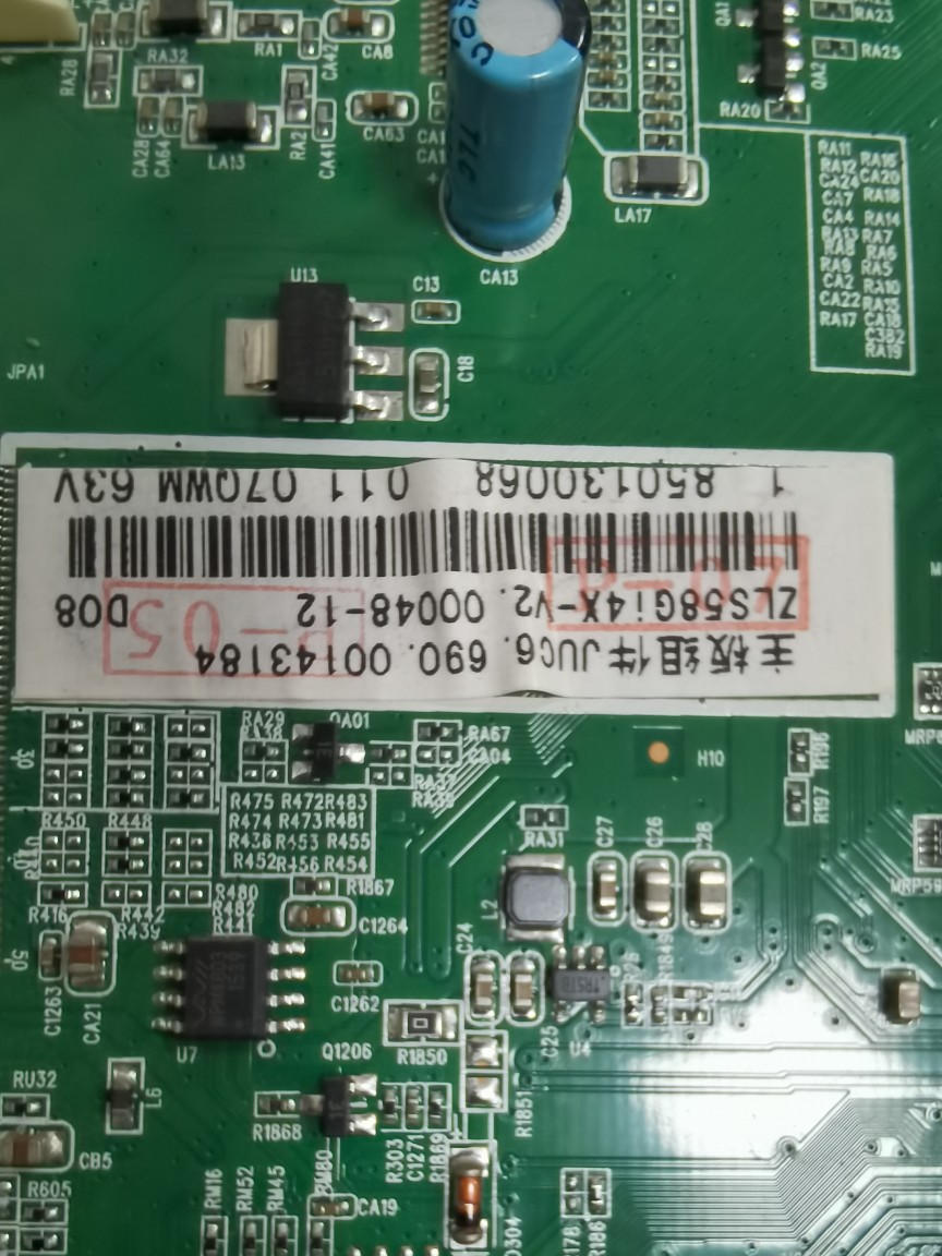 长虹49-50U1、49A1U、49U3C电视主板，850130068，850163591。