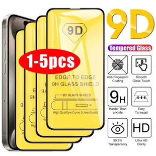 9D Protector Screen 1-5PCS Tempered Glass For iPhone X XR X