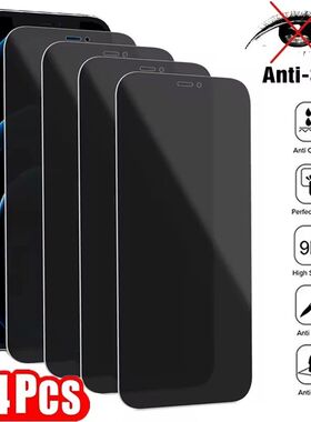 1-4PCS Privacy Screen Protector For iPhone 15 14 13 12 11 16 ProMax Mini 7 8 6 Plus Anti-Spy Glass X