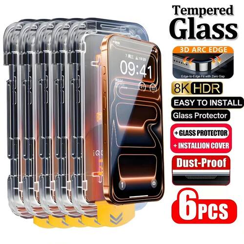 1-6Pcs Dust Free Installation Tempered Glass For iPhone 17 A