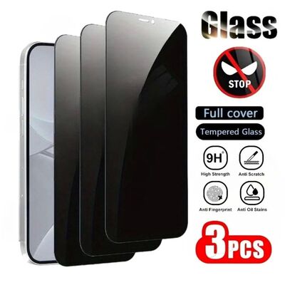 3Pcs Anti Spy Full Screen Protector for iPhone 17 15 16 Pro
