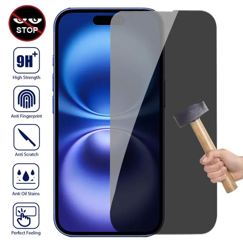 Full Cover Anti Spy Tempered Glass For iPhone  Pro X XR XS Screen Protector Privacy Protective Film