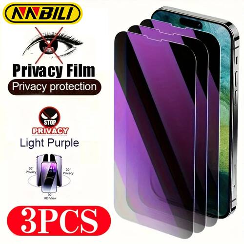 NNBILI 1-3Pcs Mobile Phone Purple Light Anti Peeping Screen