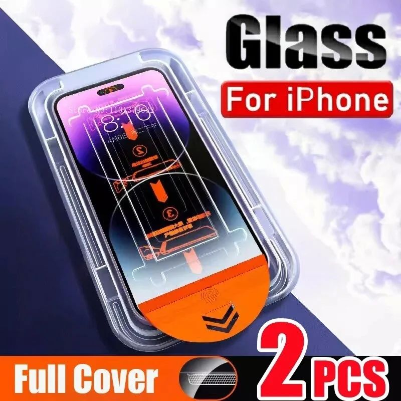 2Pcs Dust Free Installation HD Screen Protector For IPhone 1