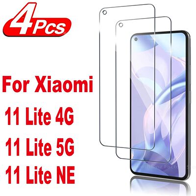 2/4Pcs 9H Tempered Glass For Xiaomi 11 Lite 5G NE HD Screen