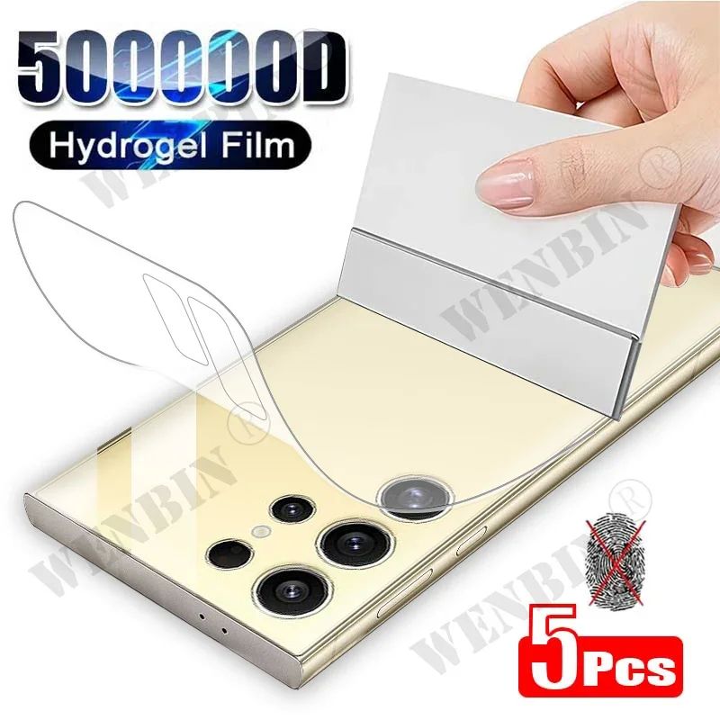 5Pcs Hydrogel Film For Samsung S25 S24 S23 S22 Ultra Plus No