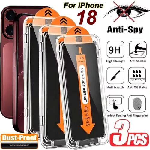 3PCS Privacy Screen Protector For iPhone 18 Pro Max 17 Pro M