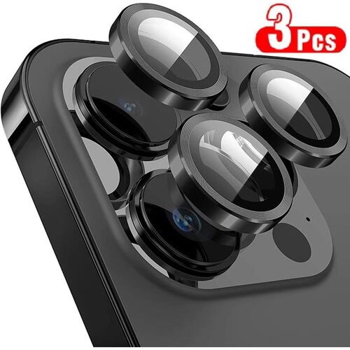 3Pcs For iPhone 14 15 Pro Max Camera Lens Metal Ring Screen