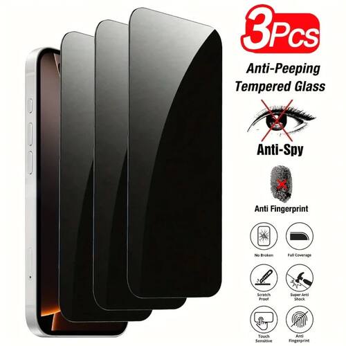3Pcs Privacy Tempered Glass Screen Protector For iPhone 17 1