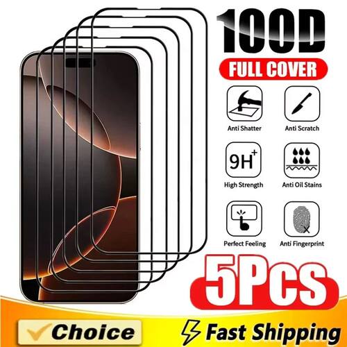 9D Protective Glass For iPhone 17 Pro Max Screen Protector F