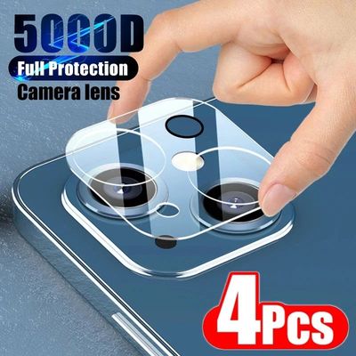 4Pcs Camera Lens Protector Glass For iPhone Full Cover Lens Protective Glass Film For iPhone