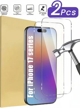 2PCS Tempered Glass Screen Protector for iPhone 7 8 X XR 11 12 13 14 15 16 17 Pro Max HD Clear Anti